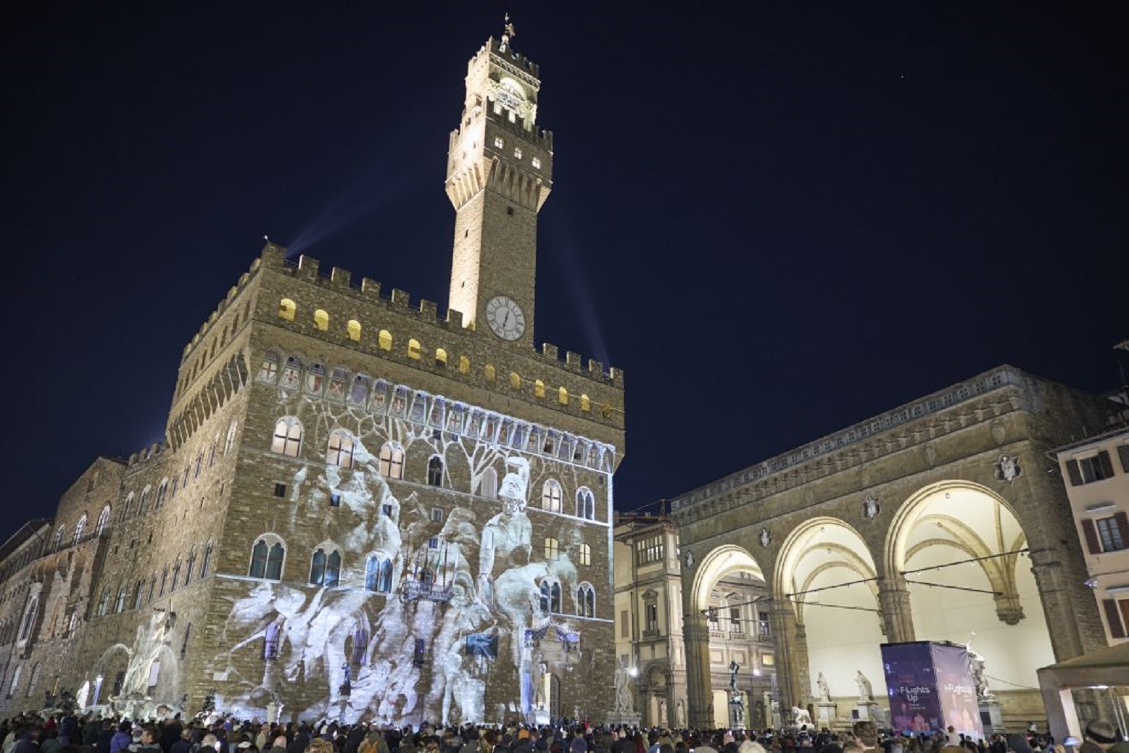 Mapping vidéo sur le Palazzo Vecchio