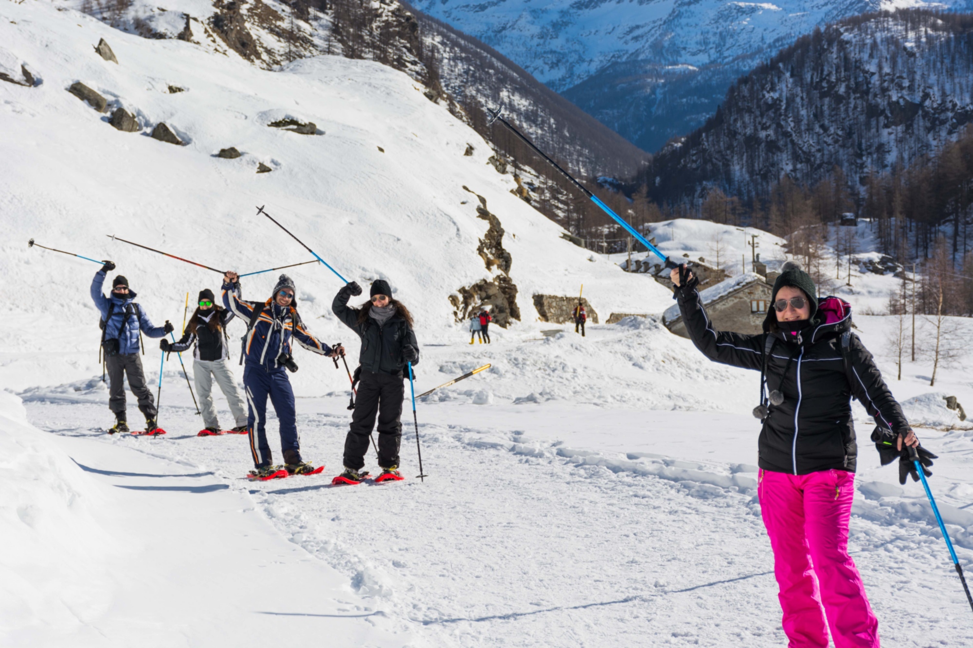 Raquettes à neige sur les montagnes de Pistoia