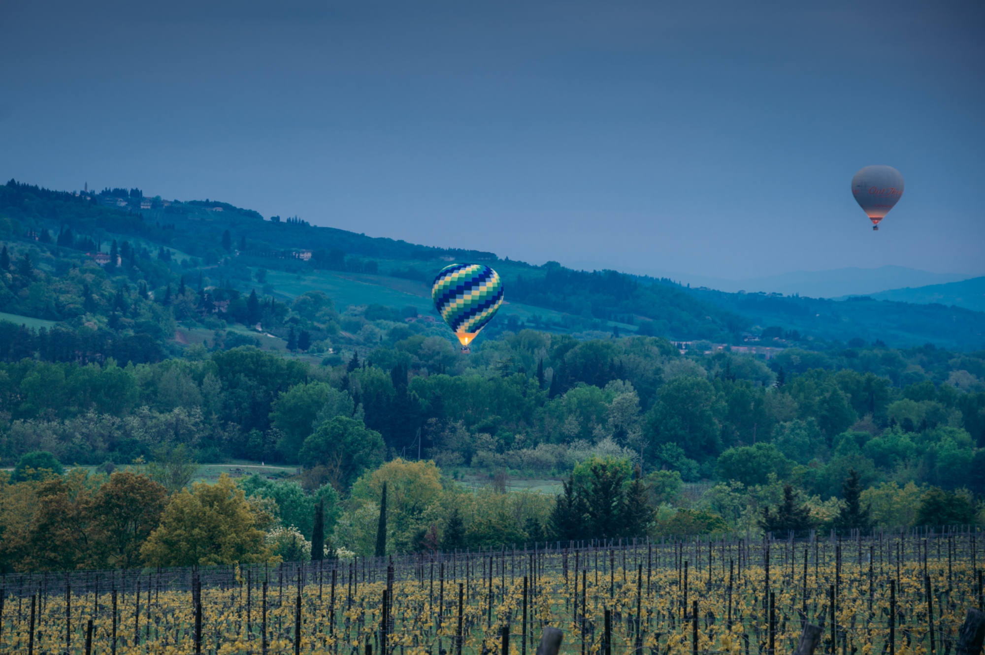 Montgolfières dans le Chianti