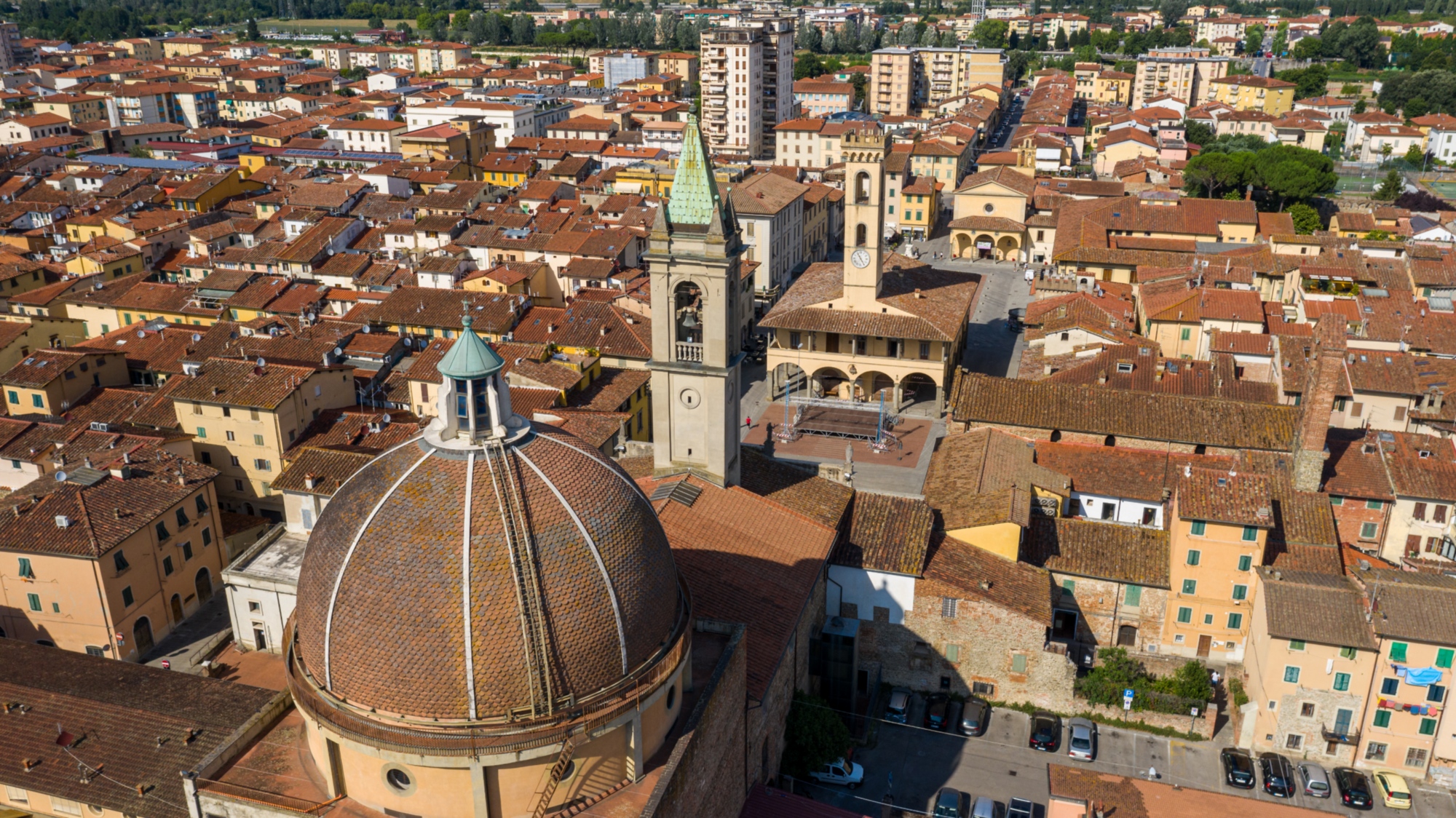 San Giovanni Valdarno vu d'en haut