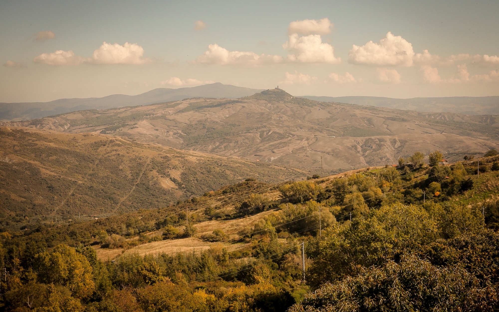 Vue de Radicofani depuis Abbadia San Salvatore