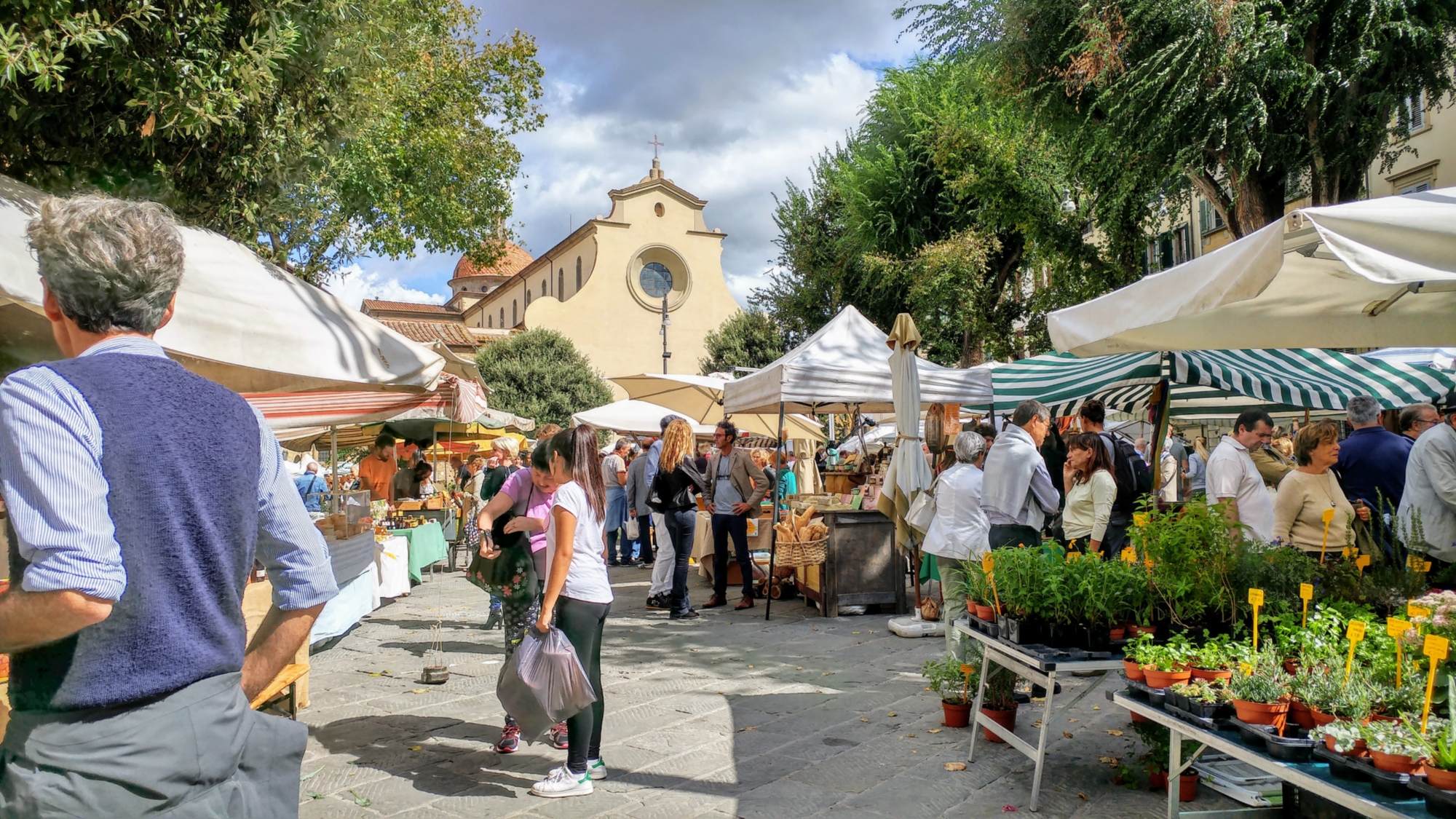 La Fierucola sur la Piazza Santo Spirito