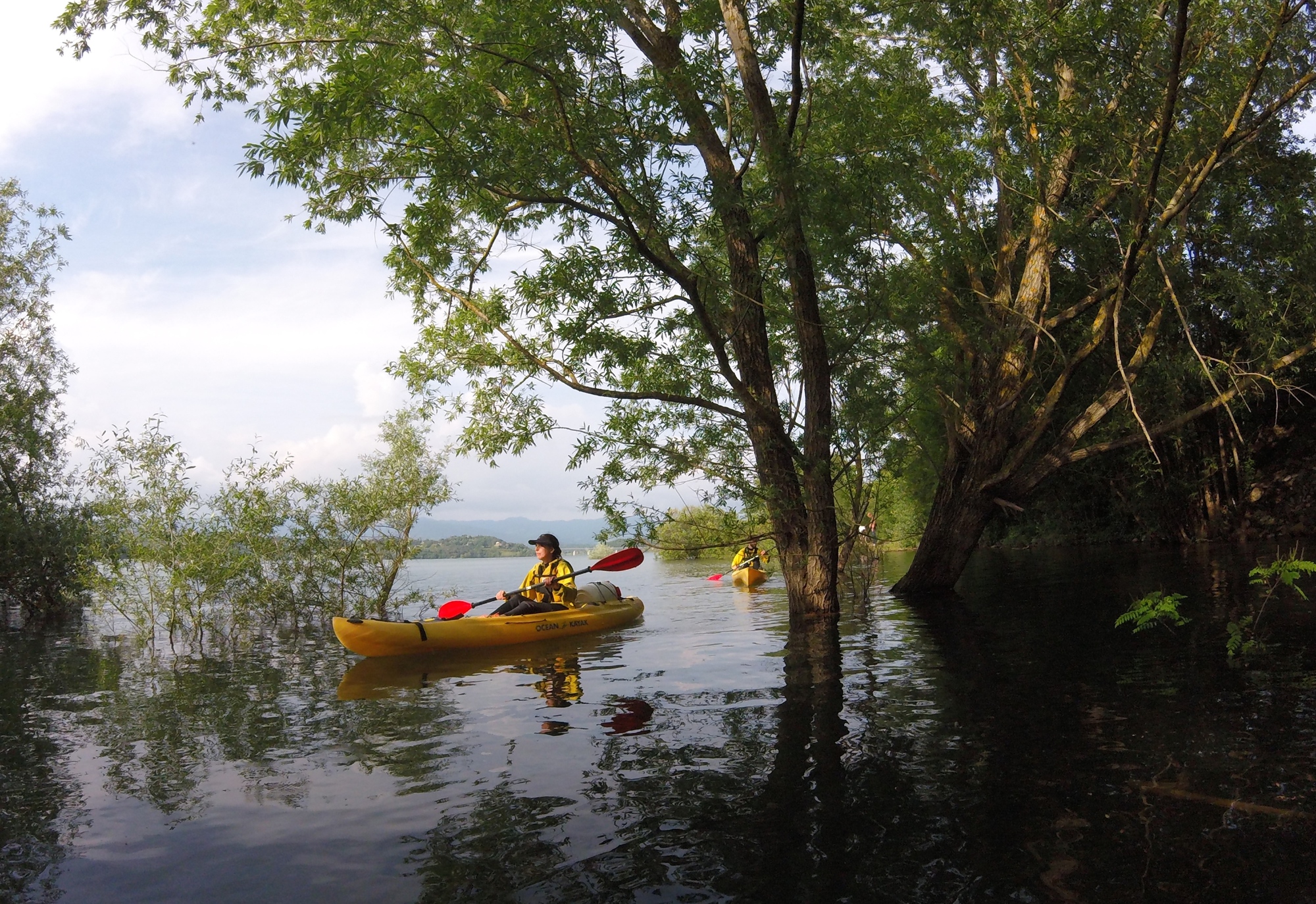 En Kayak sur le lac de Bilancino