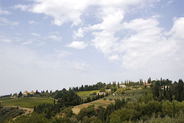 Une vue de la campagne du Chianti