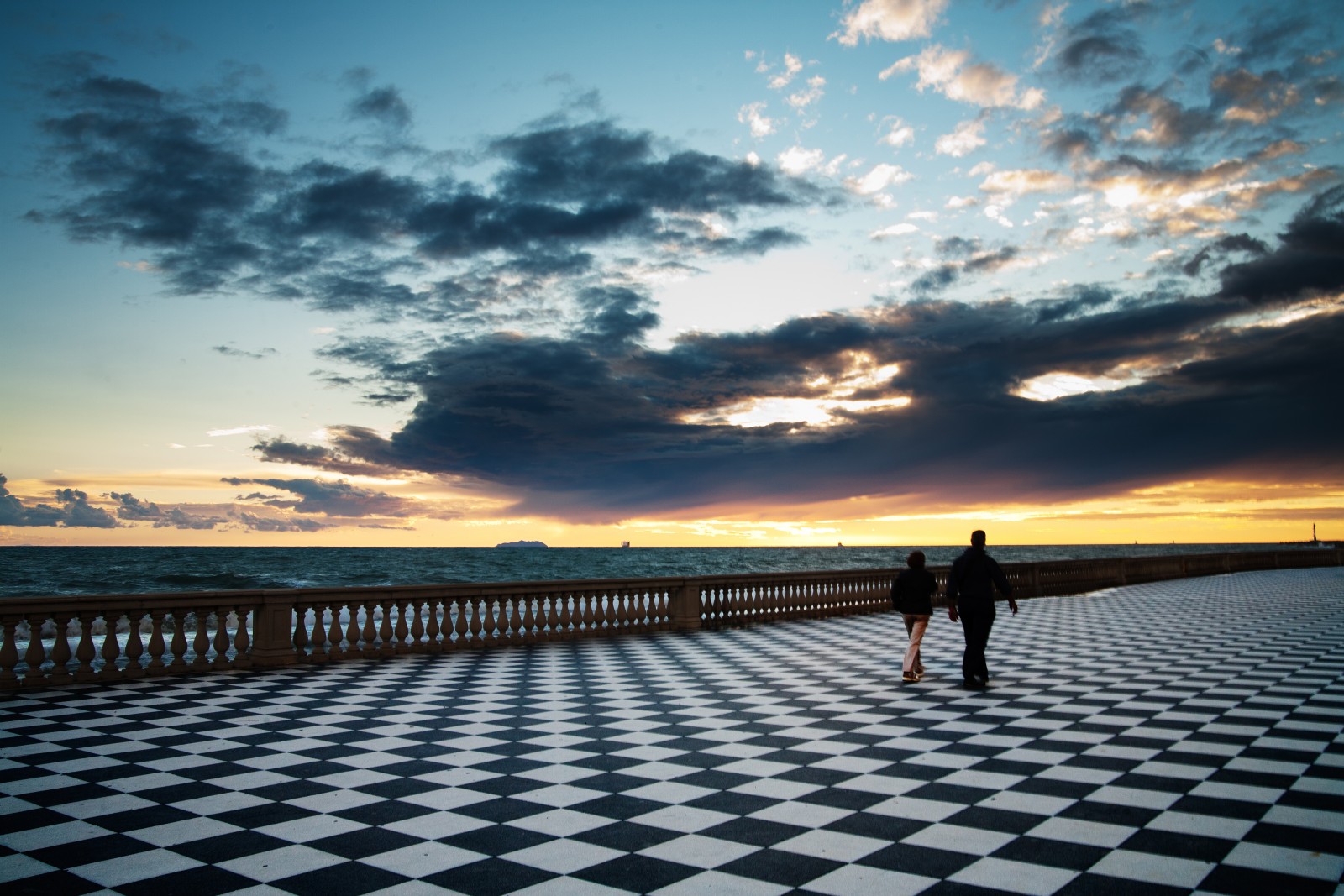 Terrasse Mascagni au coucher du soleil