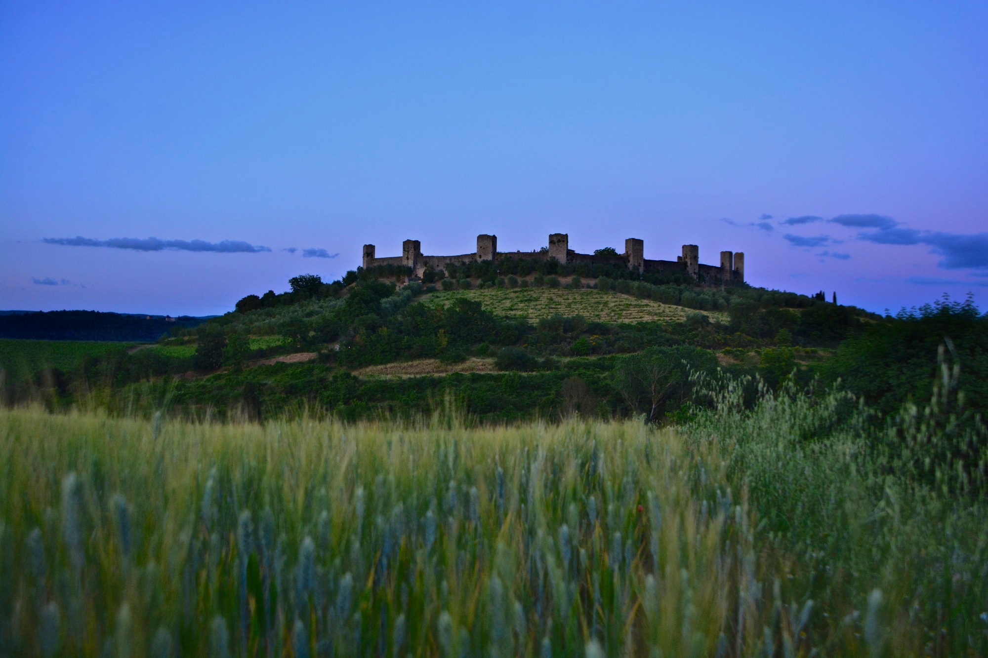 Monteriggioni au coucher du soleil