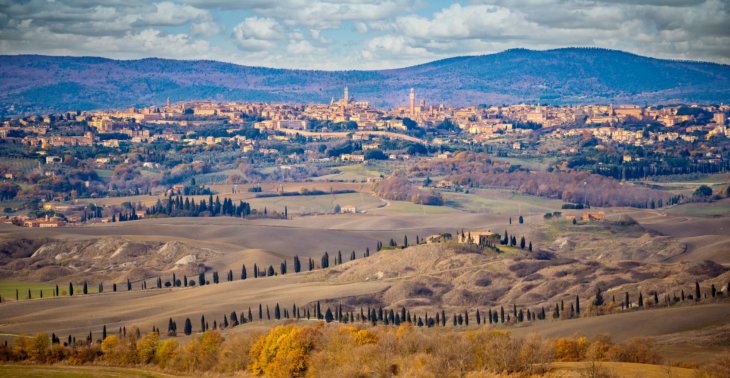 Panorama della campagna di Siena