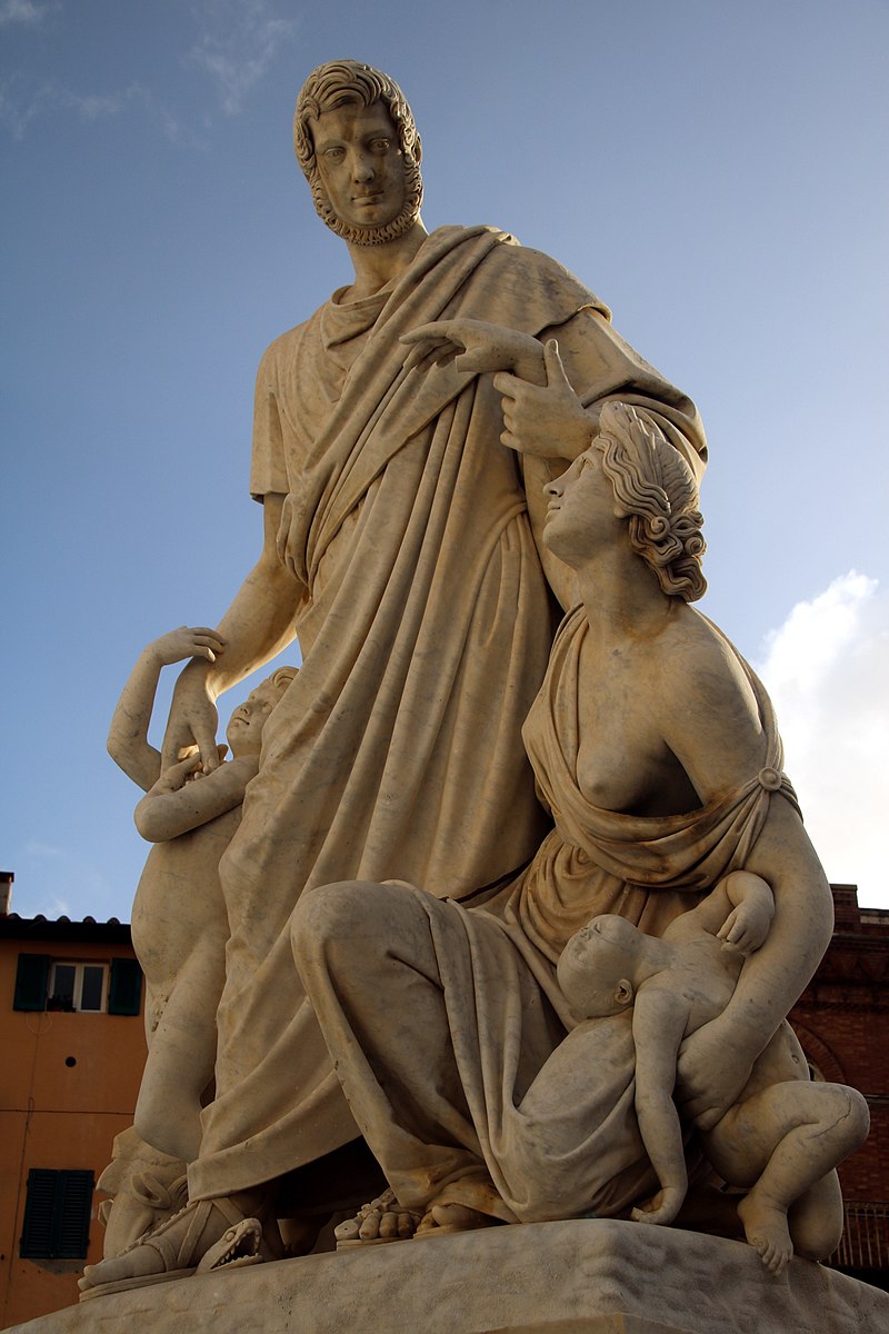 Monument à Canapone sur la Piazza Dante