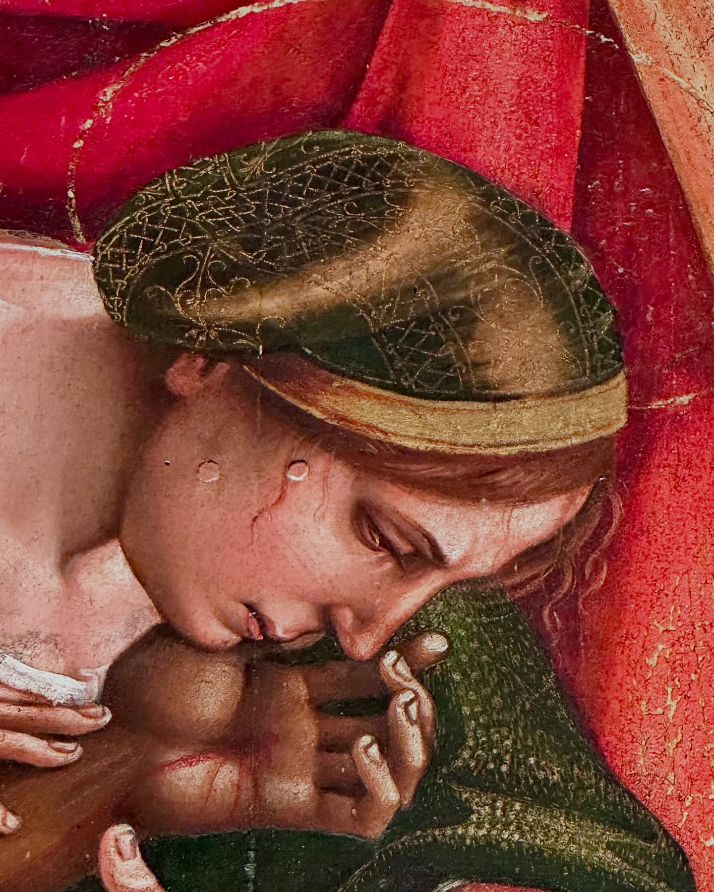 A detail from the Lamentation over the Dead Christ by Luca Signorelli