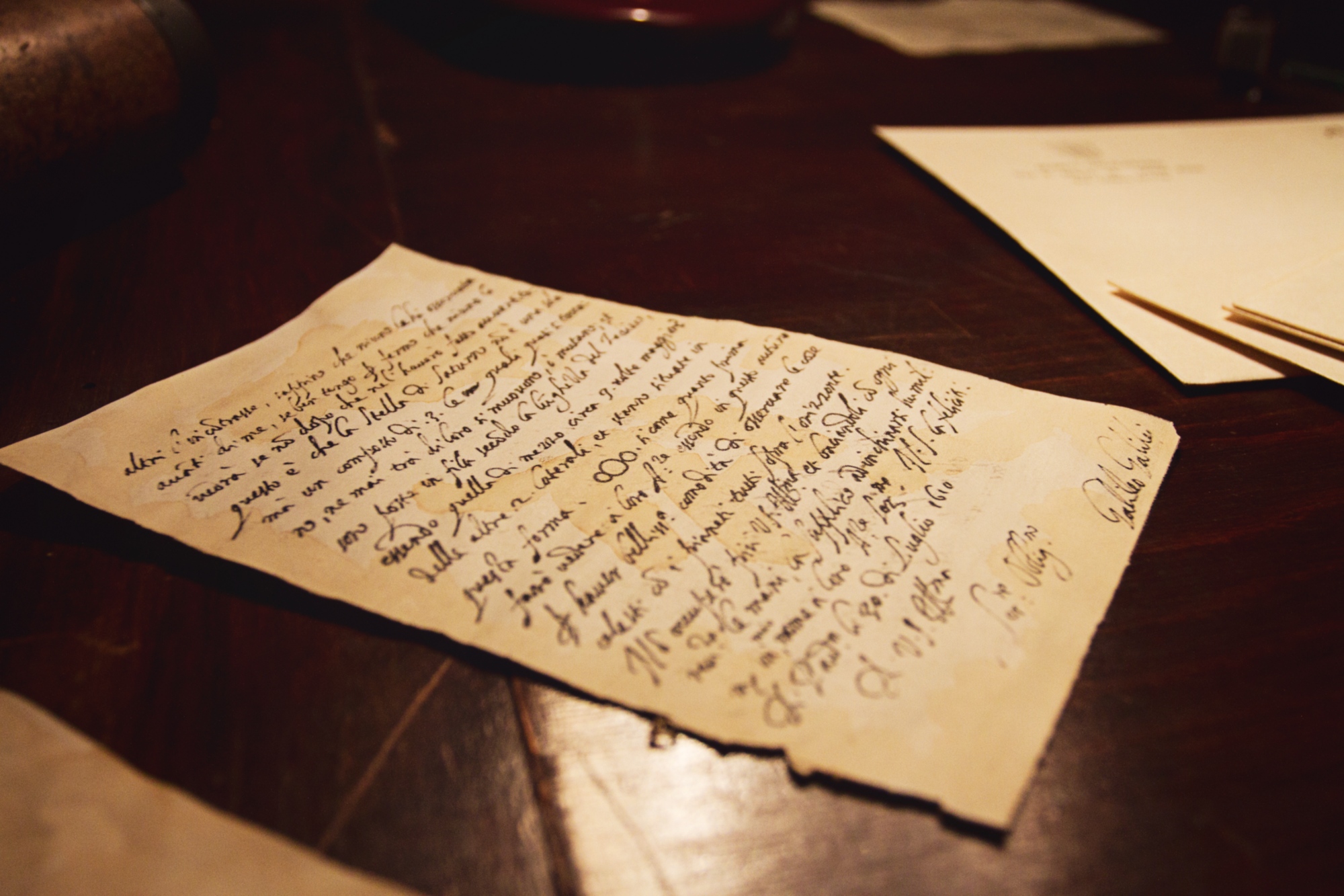 Signature de Galilée à la Domus Galilæana de Pise