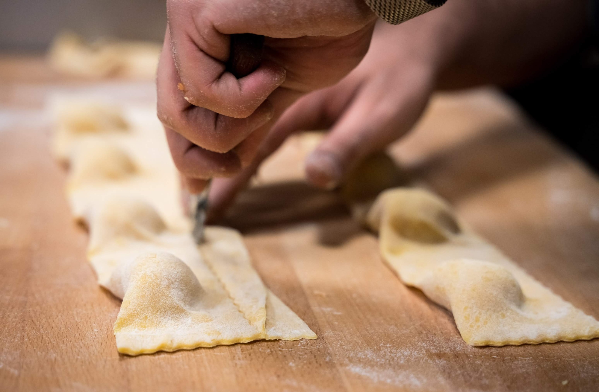 La préparation des tortelli de pommes de terre