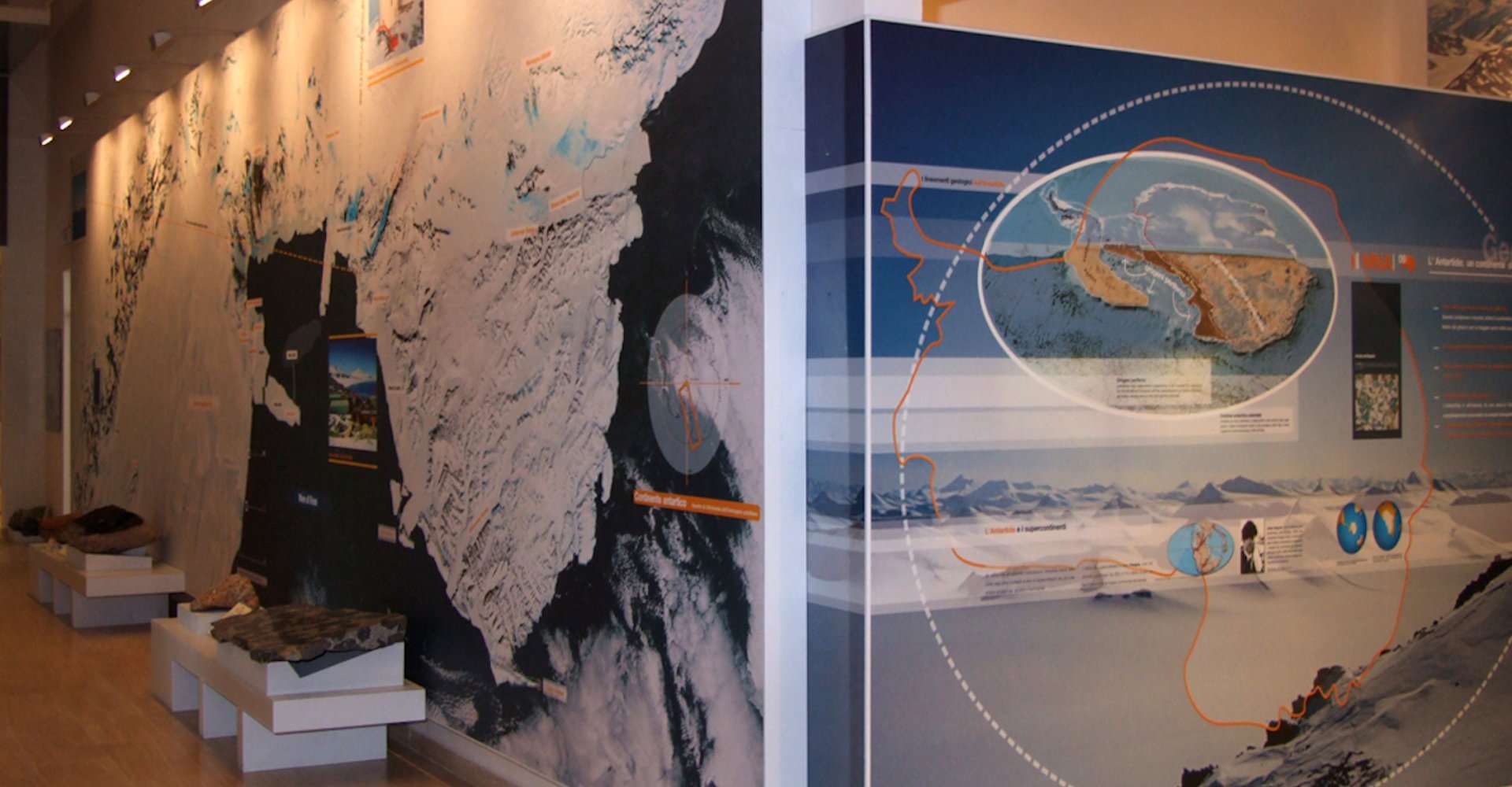 Détail d’une recherche scientifique en Antarctique au Musée national de l’Antarctique Felice Ippolito.