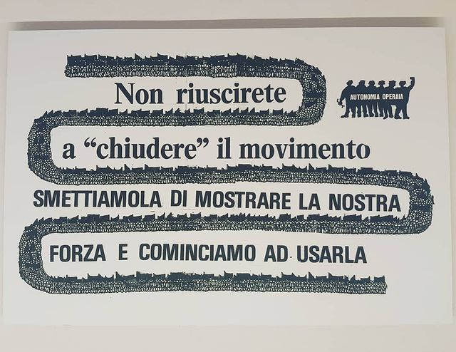 Une œuvre de Nanni Balestrini à la galerie d’art Frittelli