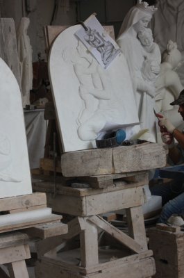 Marble workshop in Pietrasanta