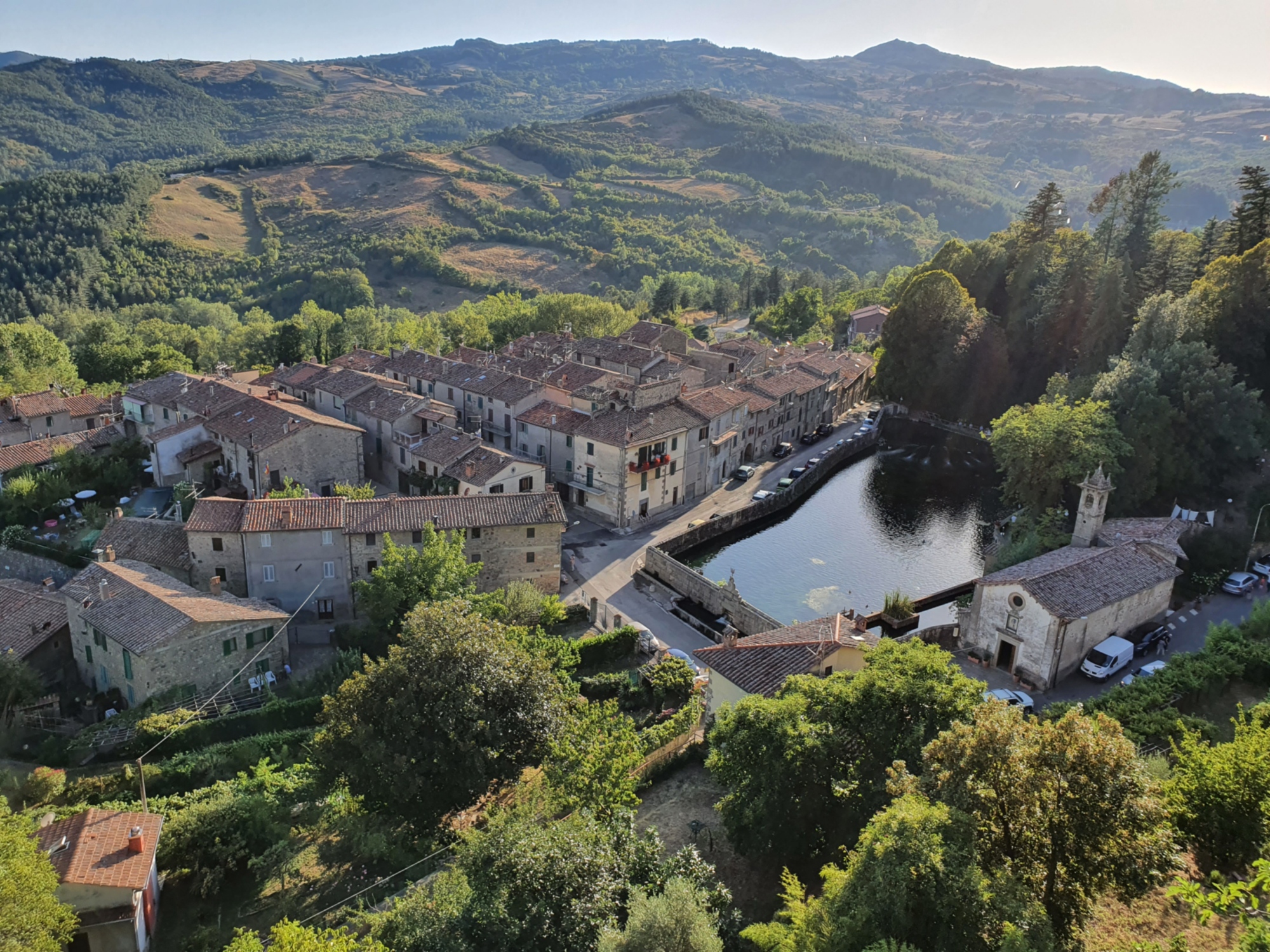 Santa Fiora vue de haut