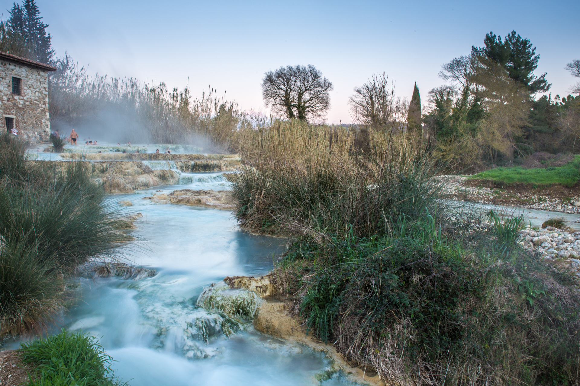Vue des Cascate del Mulino à Saturnia