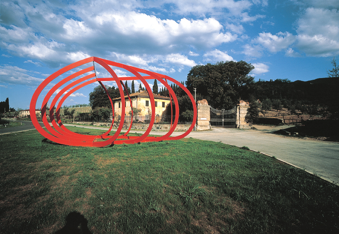 Una installazione all'esterno della Fattoria di Celle