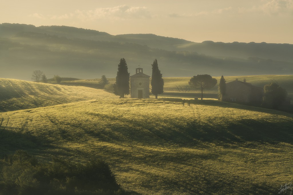 Val d’Orcia et la chapelle de la Madone de Vitaleta